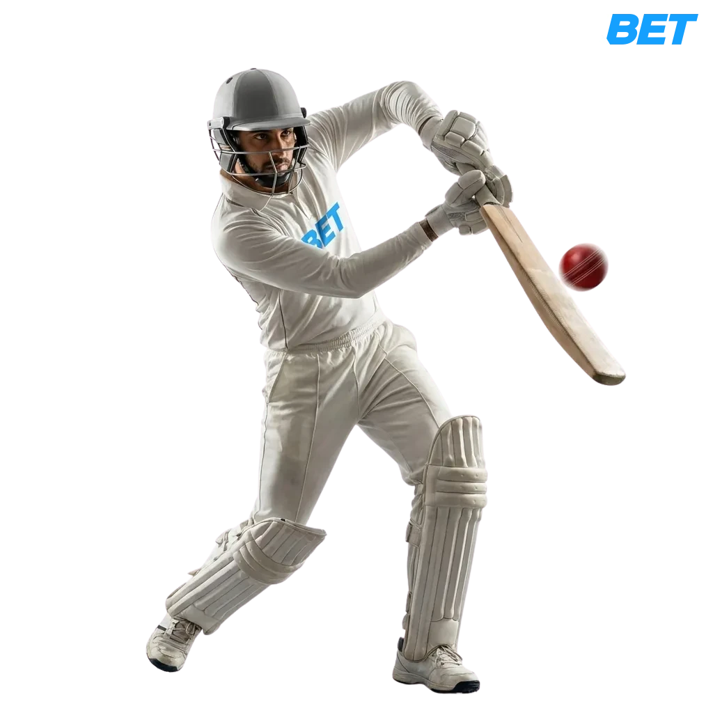 Banner de apuestas de cricket online en Argentina en 1xBet, con bono de bienvenida y partidos internacionales en vivo