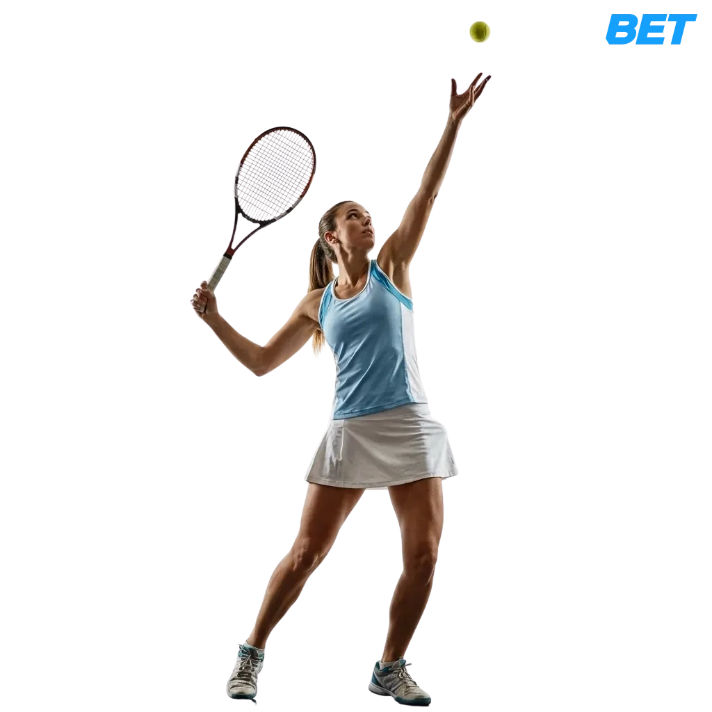 Banner de apuestas de tenis online en 1xBet Argentina con canchas, jugadores y oferta de bono de bienvenida