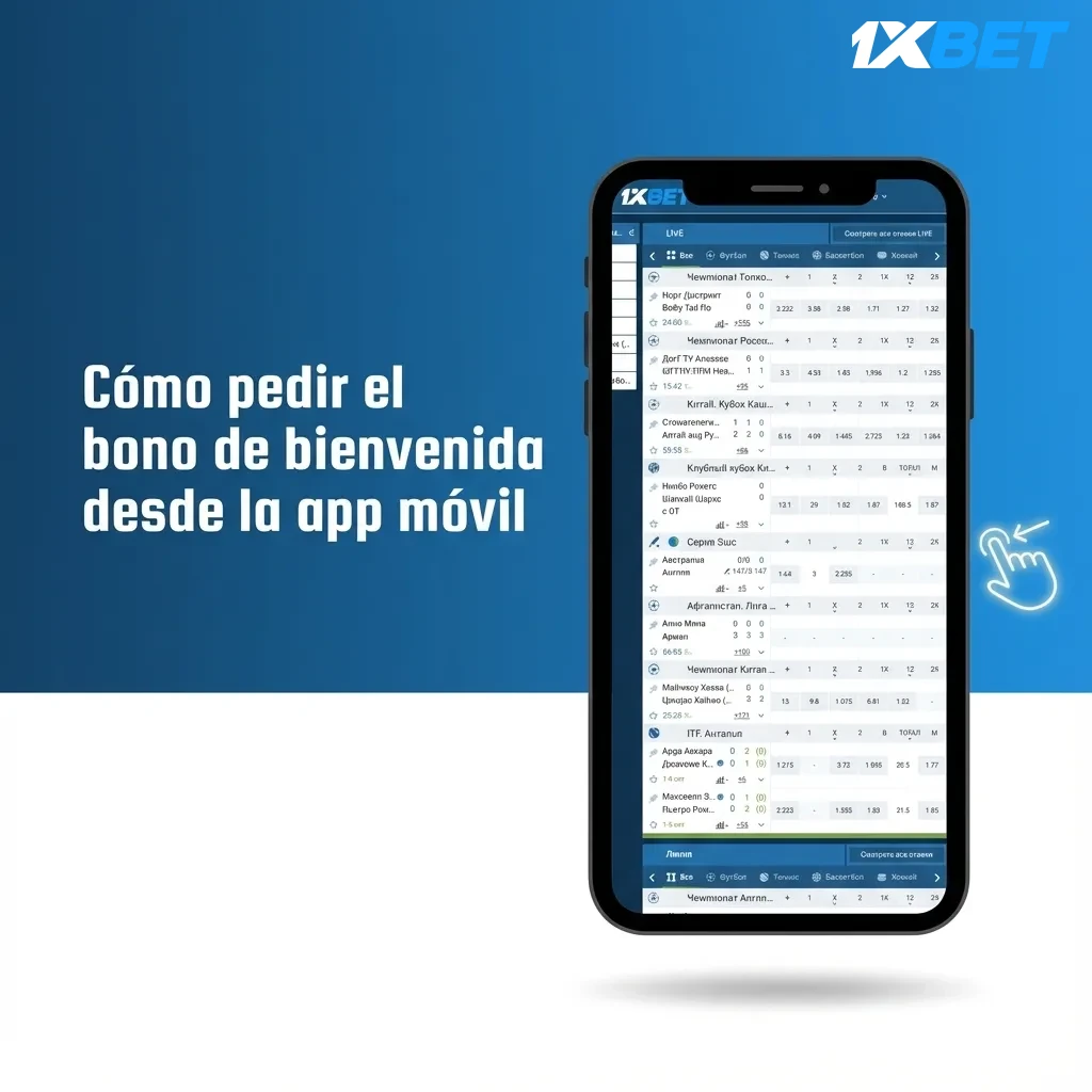 Pantalla de app de apuestas en celular mostrando pasos para pedir bono de bienvenida y hacer primer depósito en Argentina