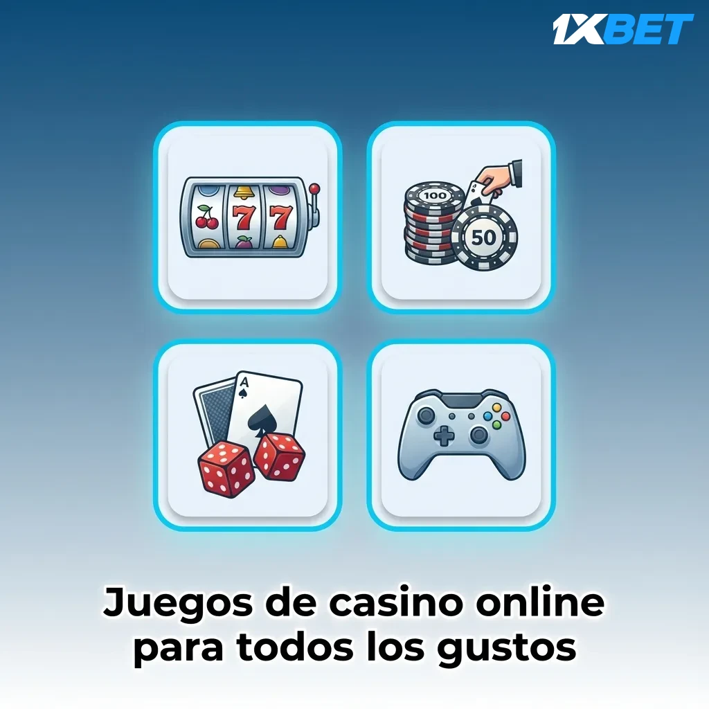 Collage de juegos de casino online: tragamonedas, ruleta, blackjack, póker y crupier en vivo en pantalla de computadora