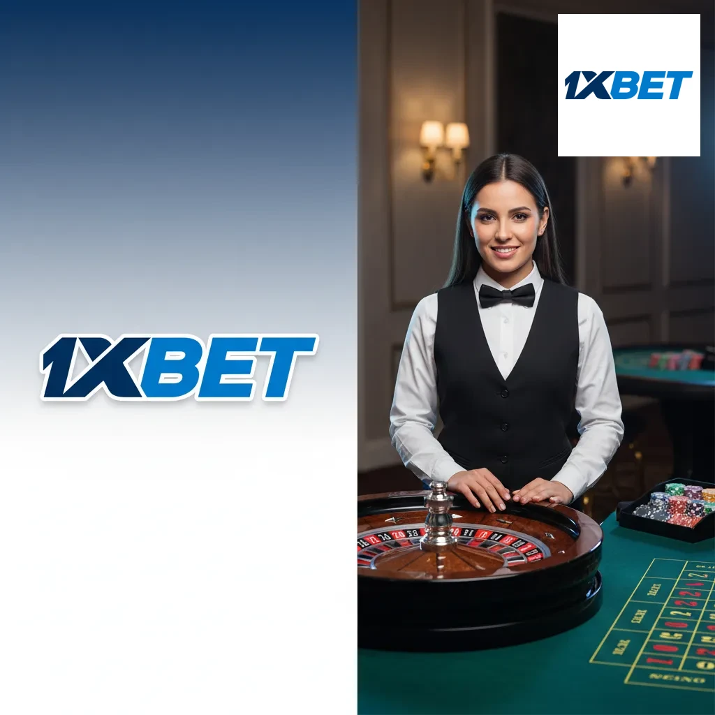 1xbet live casino lobby with live dealers for roulette, blackjack, baccarat, poker, and game shows; choose table limits.
