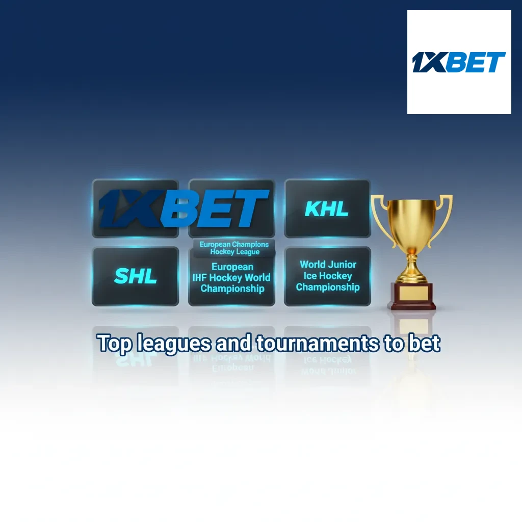 Ice hockey betting leagues: NHL, KHL, SHL, Liiga, DEL, Champions Hockey League, IIHF Worlds and World Juniors.
