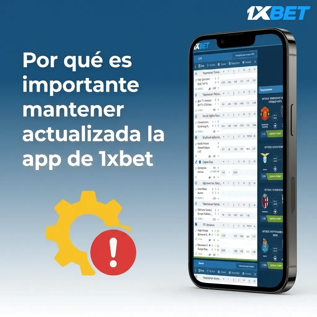 Ilustración de la app 1xBet en un smartphone con iconos de seguridad, velocidad y bonos destacando sus beneficios