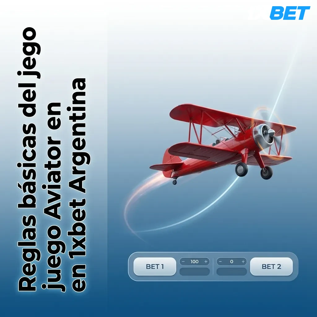Ilustración de Aviator en 1xbet Argentina: avión despegando, multiplicador subiendo y botón para retirar a tiempo
