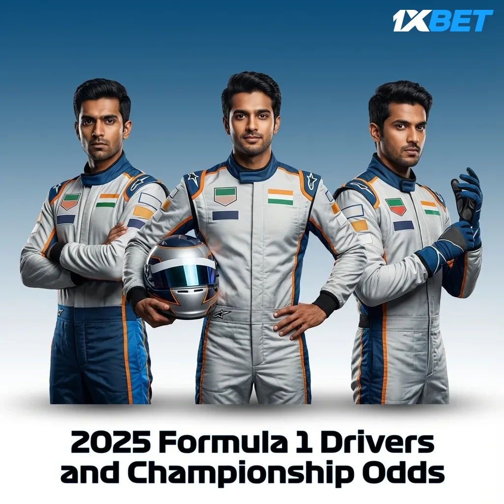 2025 Formula 1 driver lineup table showing 10 teams, 20 drivers, and their championship odds for the season.