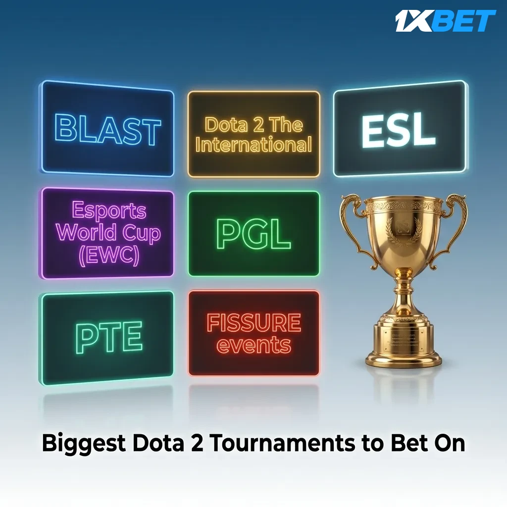 Top Dota 2 tournaments including The International, ESL One, and PGL Majors offering premier competitive matches and betting.