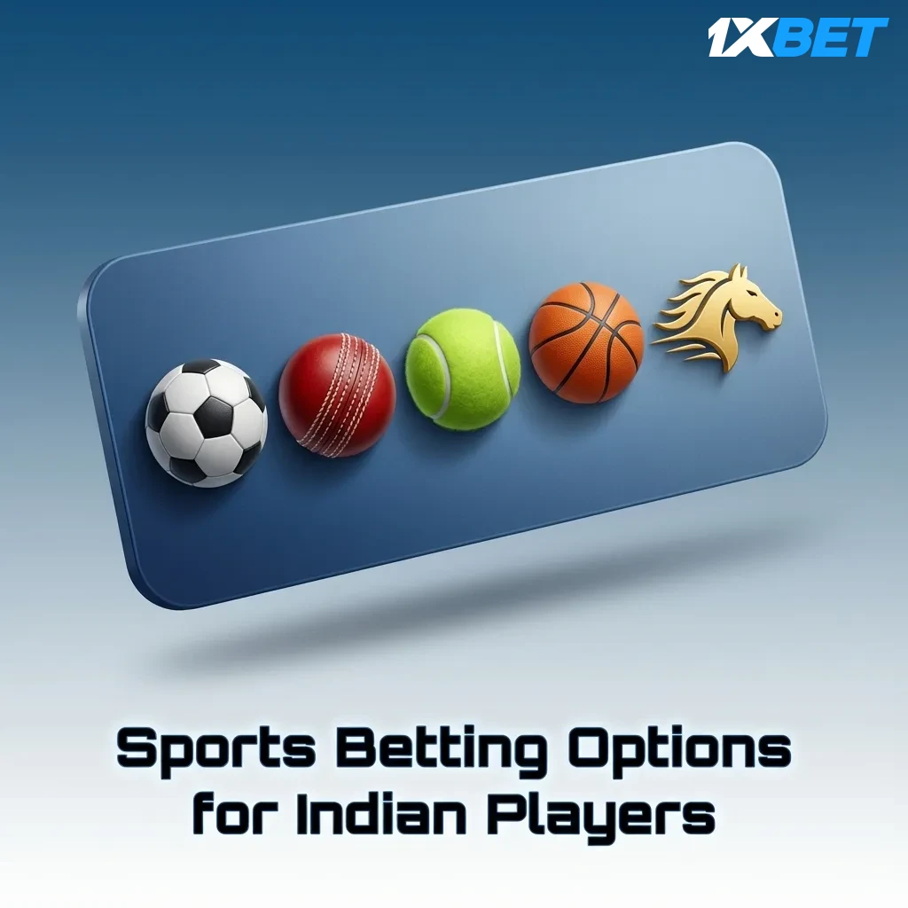 Sports betting interface showing cricket, football, kabaddi, tennis, and other sports options for Indian players