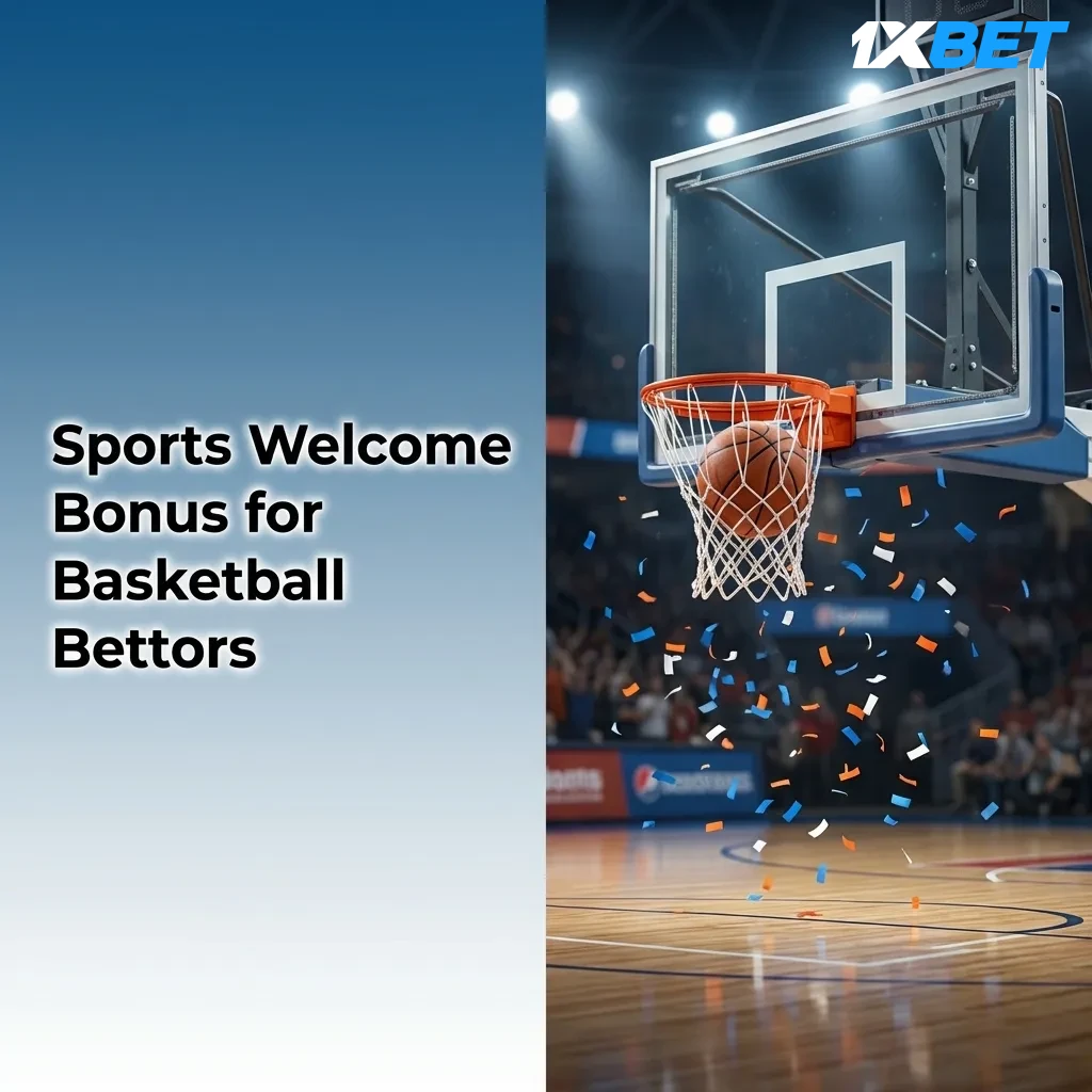 Basketball welcome bonus offer showing 100% match up to ₹26,000 for new sports bettors with wagering requirements