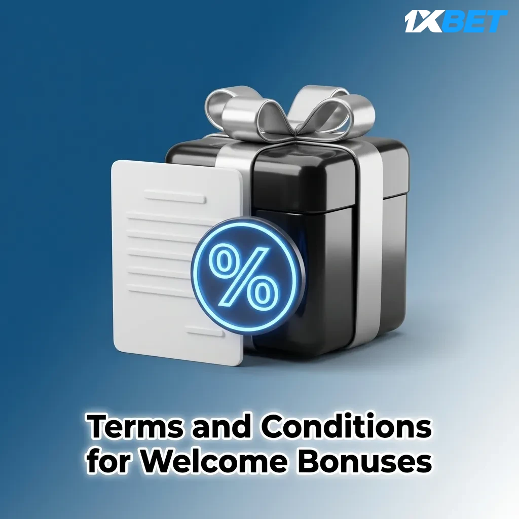 Terms and conditions document showing welcome bonus requirements for sports betting and casino games with wagering rules.