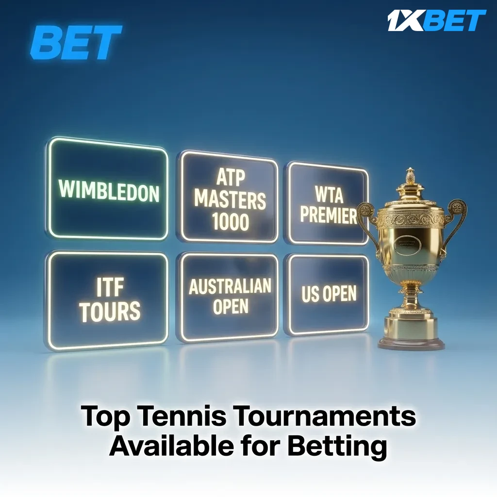 Major tennis tournaments including Grand Slams and championships available for betting with comprehensive odds coverage.