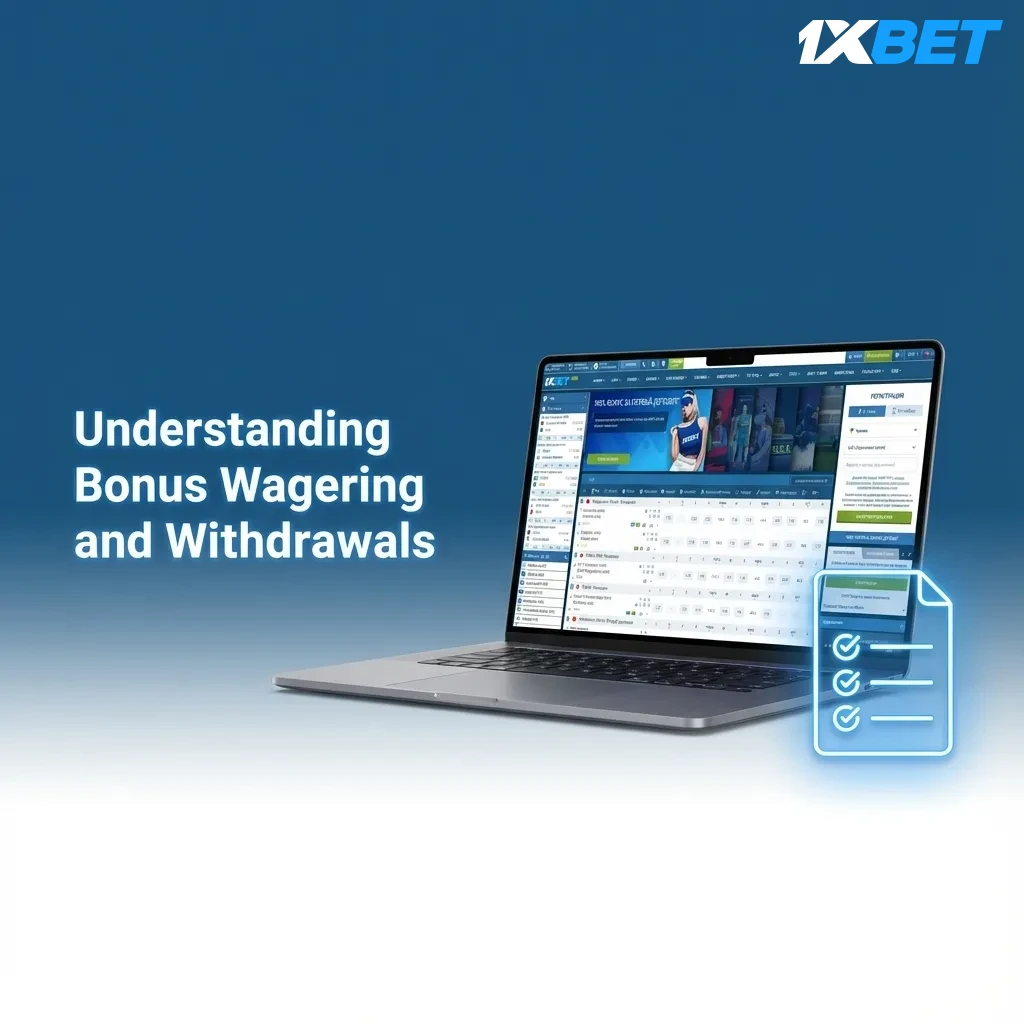 Diagram showing bonus account structure with wagering requirements and withdrawal process for sports and casino bonuses