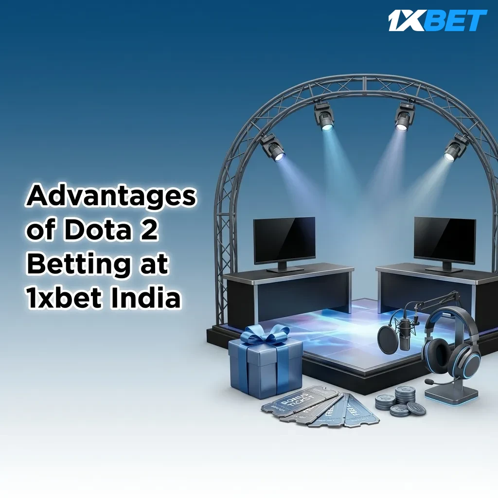 1xbet India Dota 2 betting platform showing bonuses, payment methods, and mobile app features for Indian esports bettors