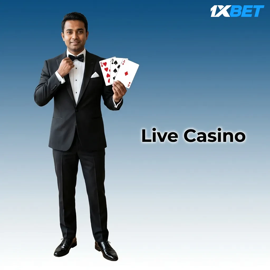 Professional dealer at live casino table streaming blackjack with real cards and roulette wheel in HD studio