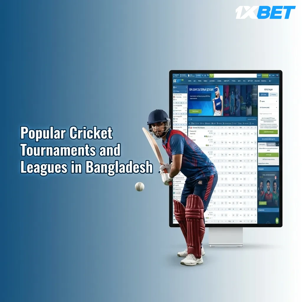 Cricket fans watching major tournaments including World Cup, T20, Ashes, and IPL matches on 1xbet betting platform