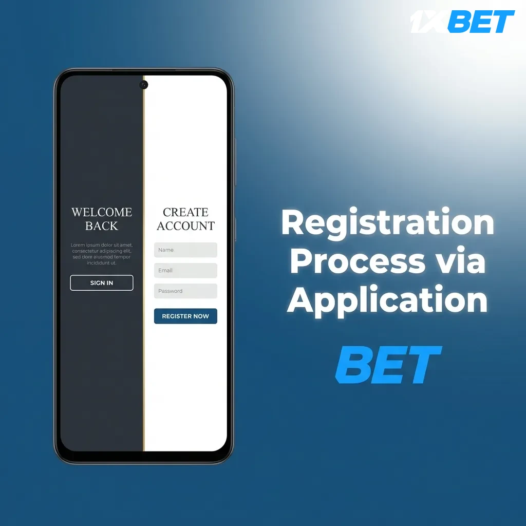 Mobile app registration screen showing step-by-step account creation process with phone verification and profile setup