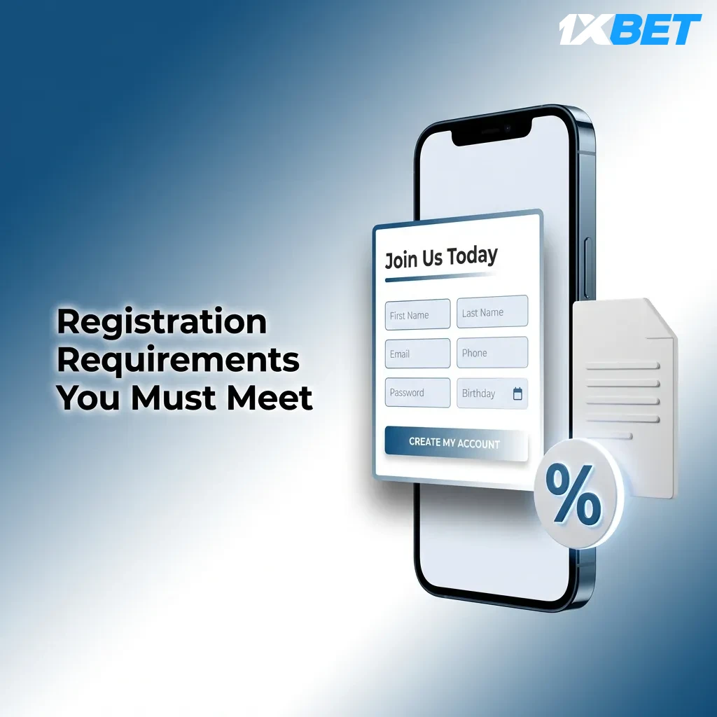 Registration checklist showing age requirement, account limit, verification needs, and security responsibilities.