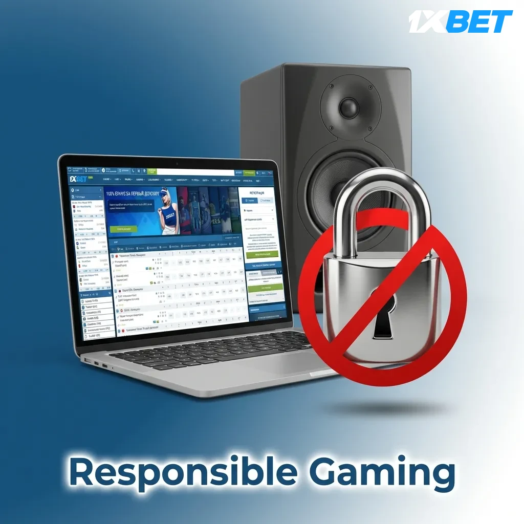 1xbet responsible gaming page showing tools for deposit limits, time controls, and self-exclusion options