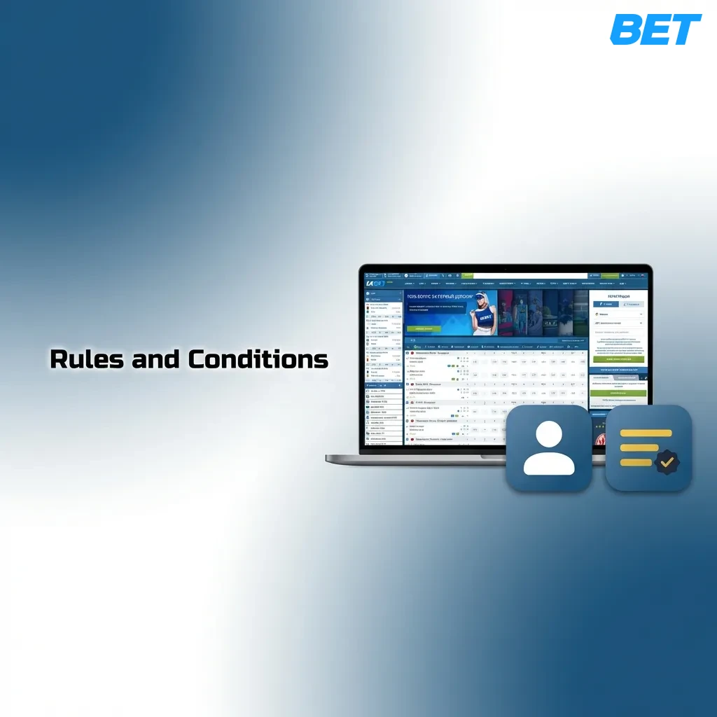 Checklist showing betting platform rules including age limits, account restrictions, and bonus wagering requirements.