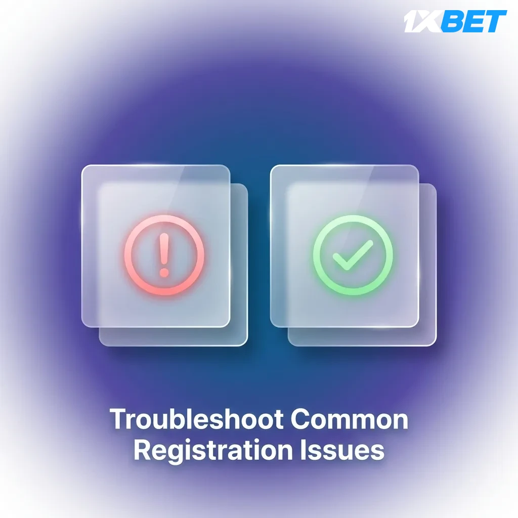 Troubleshooting guide showing common registration problems and their solutions in a table format