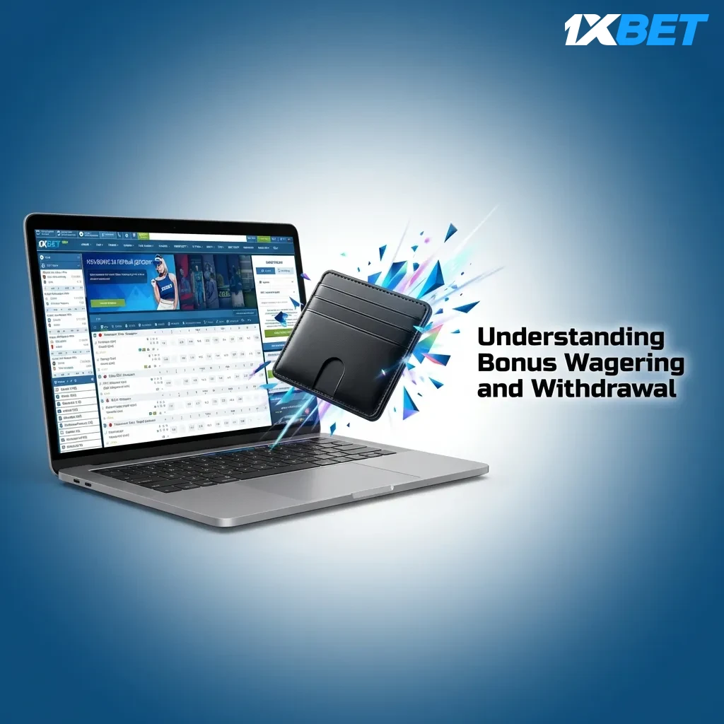 Diagram showing bonus account separation, wagering process steps, and withdrawal eligibility requirements for sports and casino.
