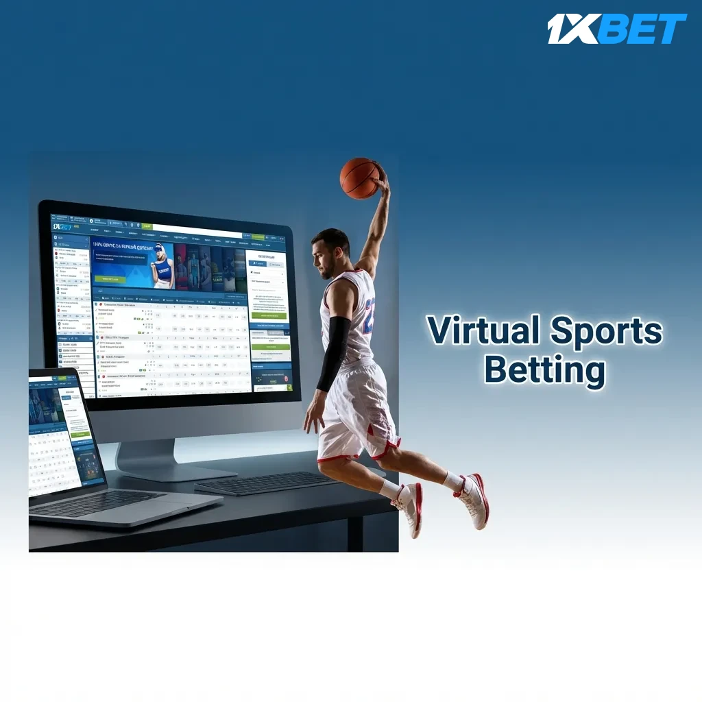 Simulated virtual sports betting interface showing football, tennis, horse racing, and greyhound racing options