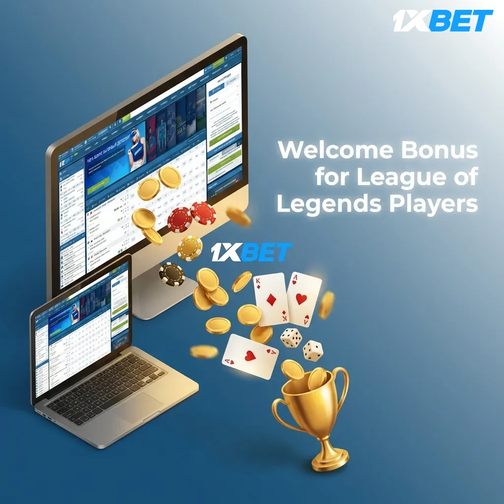 New League of Legends players receiving 120% welcome bonus up to $400 for betting on tournaments and matches at 1xbet