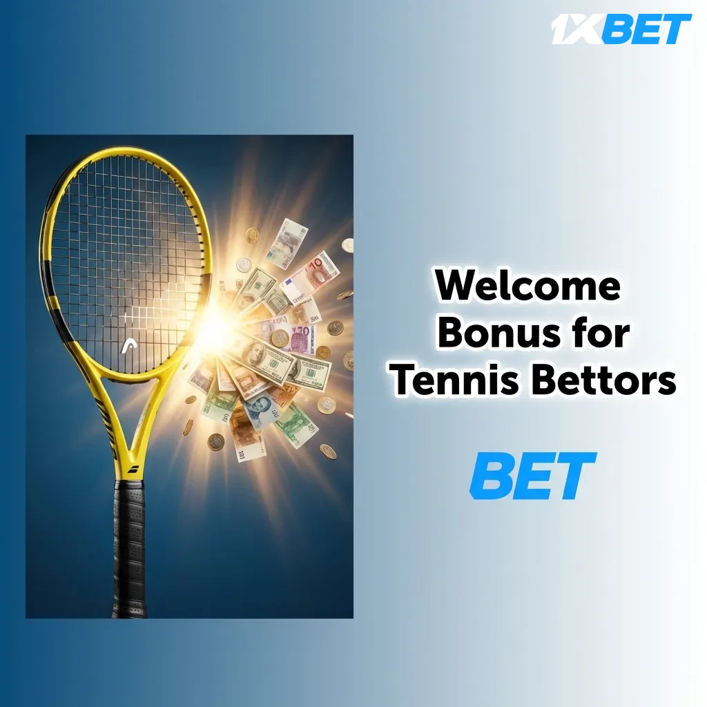 100% match welcome bonus for tennis bettors on first deposit, usable on pre-match and live tennis betting markets.