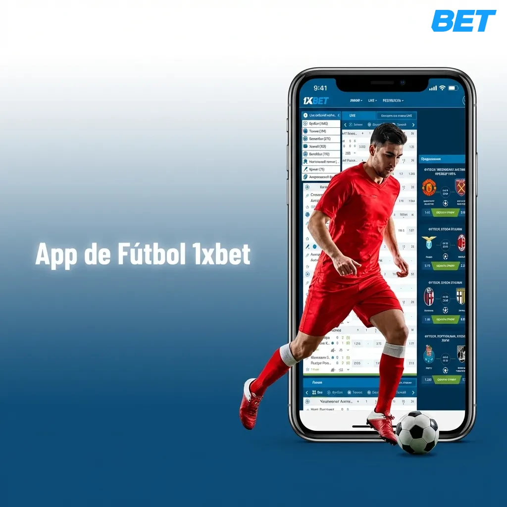 App móvil 1xbet para apostar en fútbol desde cualquier lugar con notificaciones y streaming en vivo