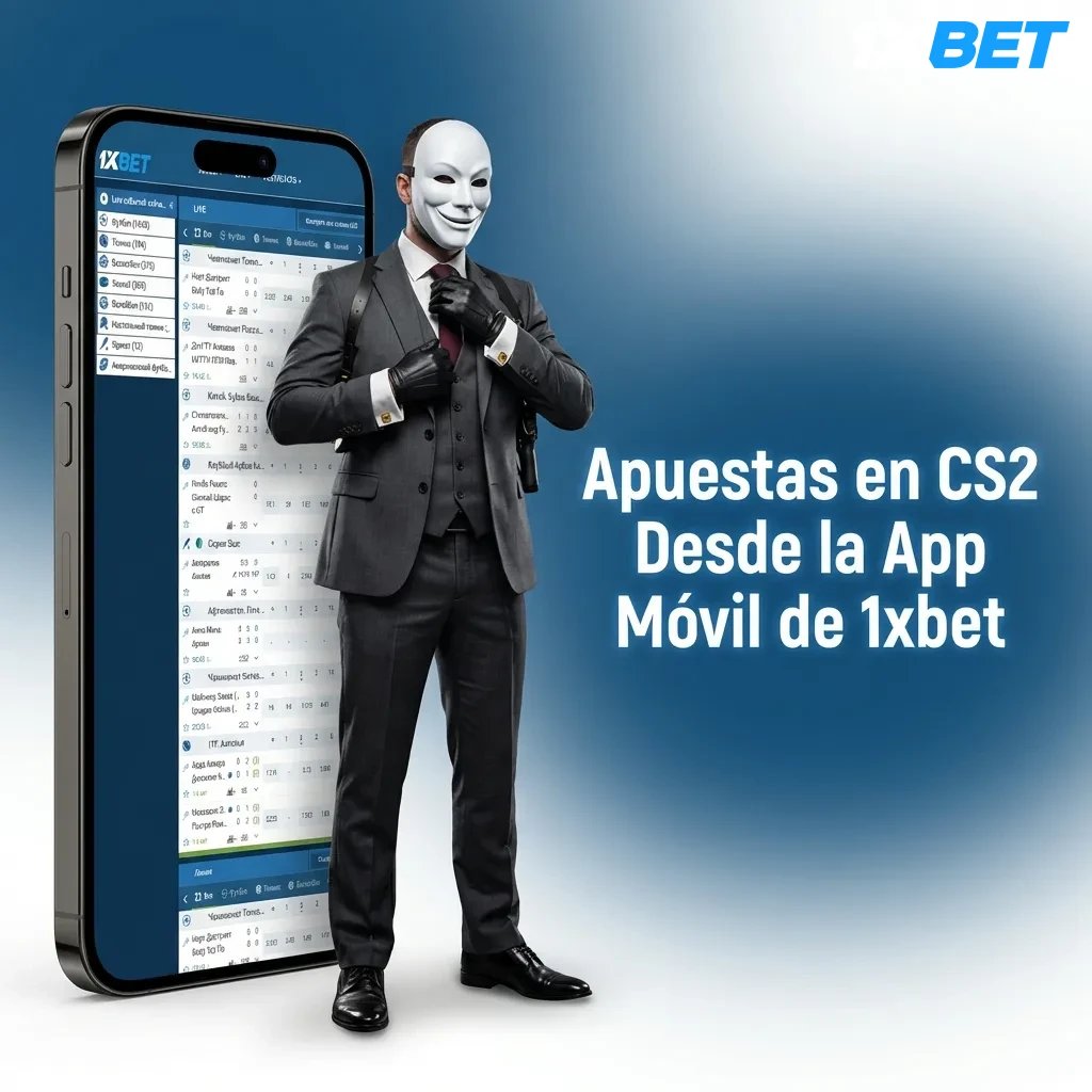Person using 1xbet mobile app to place Counter-Strike 2 bets on smartphone with live odds displayed on screen