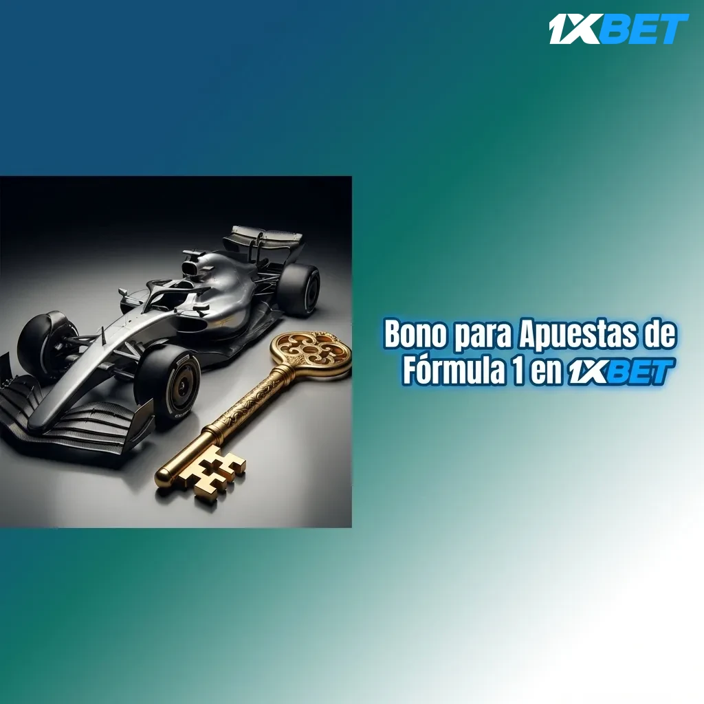 1xbet Formula 1 betting bonus offer showing 100% welcome bonus up to $150,000 ARS for new users on sports bets