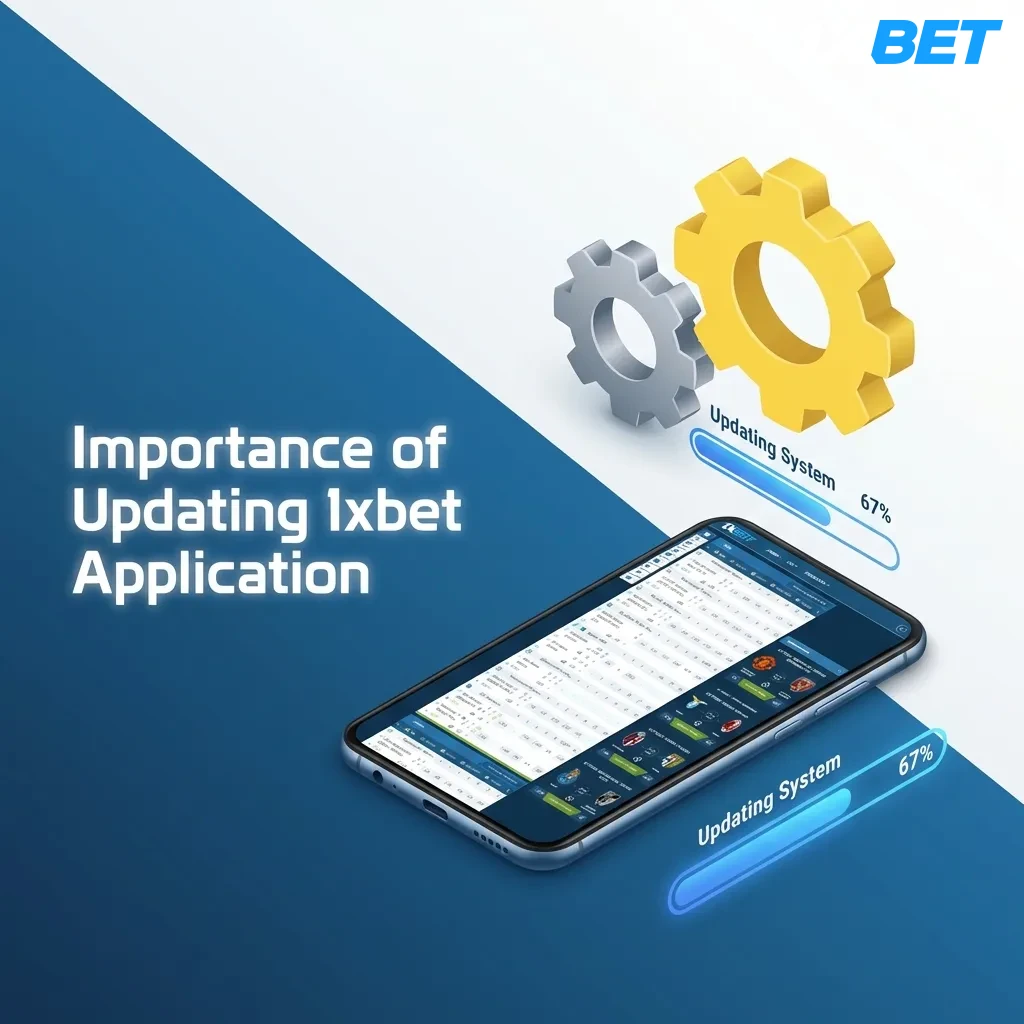 Person updating 1xbet mobile app on smartphone to access latest betting features and security improvements