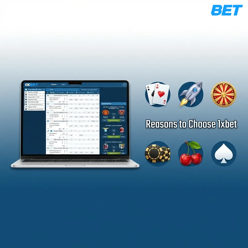 1xbet platform highlighting extensive sports coverage, fast transactions, multilingual support, and competitive odds.