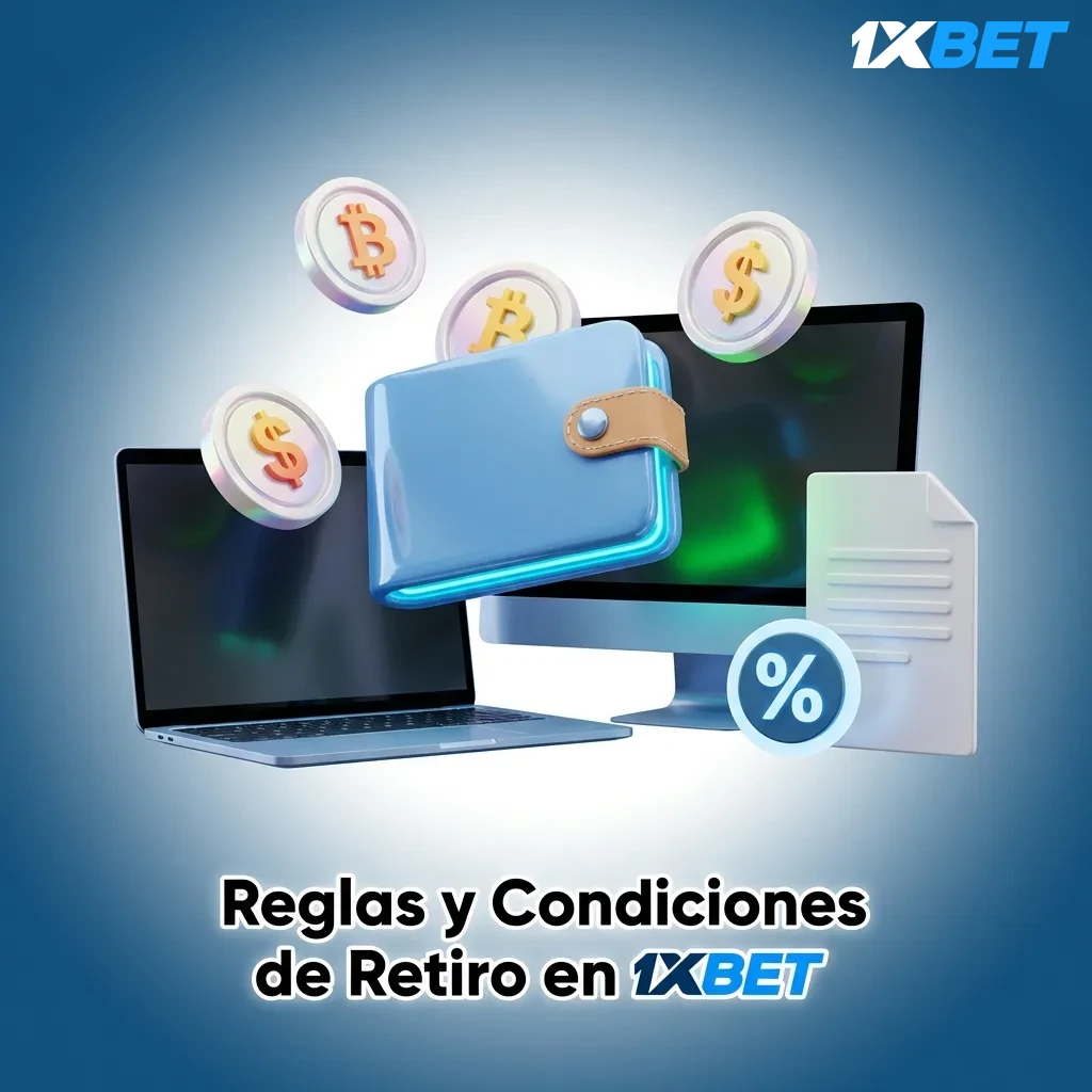 Checklist visual de reglas de retiro 1xbet Argentina mostrando verificación, métodos de pago y límites de transacción
