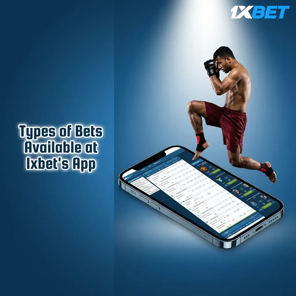 1xbet app betting options including single bets, accumulators, system bets, chain bets, and handicap betting types