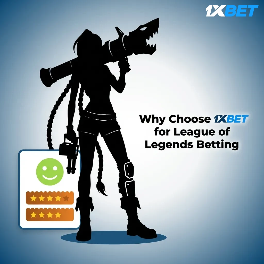 1xbet platform interface showing League of Legends betting markets with competitive odds and mobile app features
