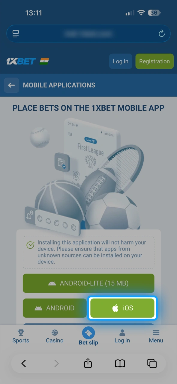 Access the 1xBet India PWA, browser-based app version that saves storage while providing a full betting experience.