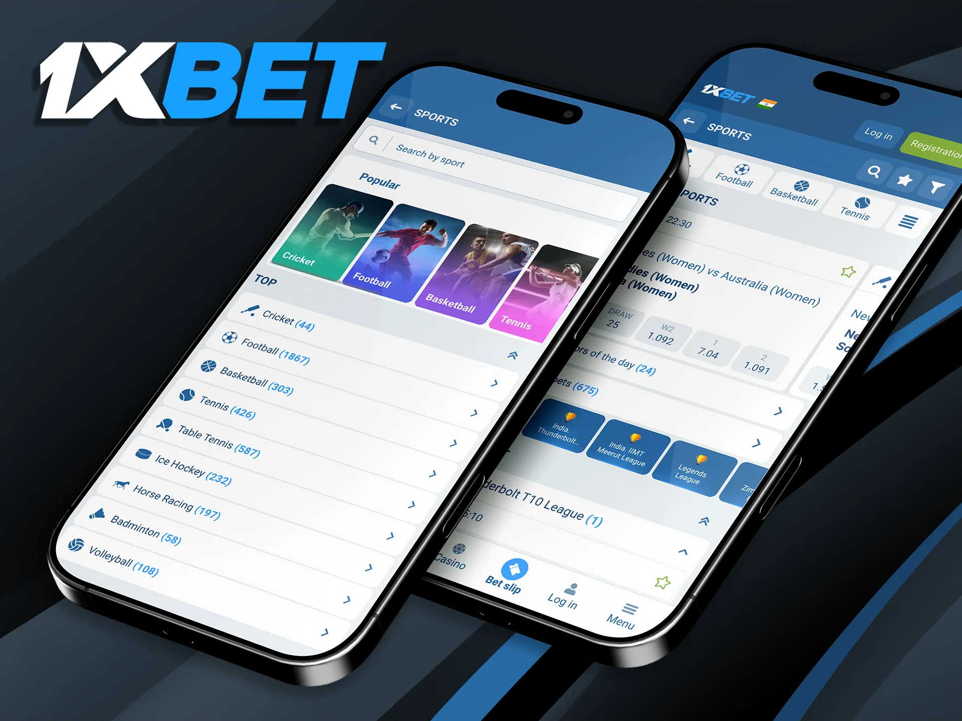Access the full 1xBet India sportsbook directly from your phone, featuring IPL cricket, Pro Kabaddi, and global football leagues.