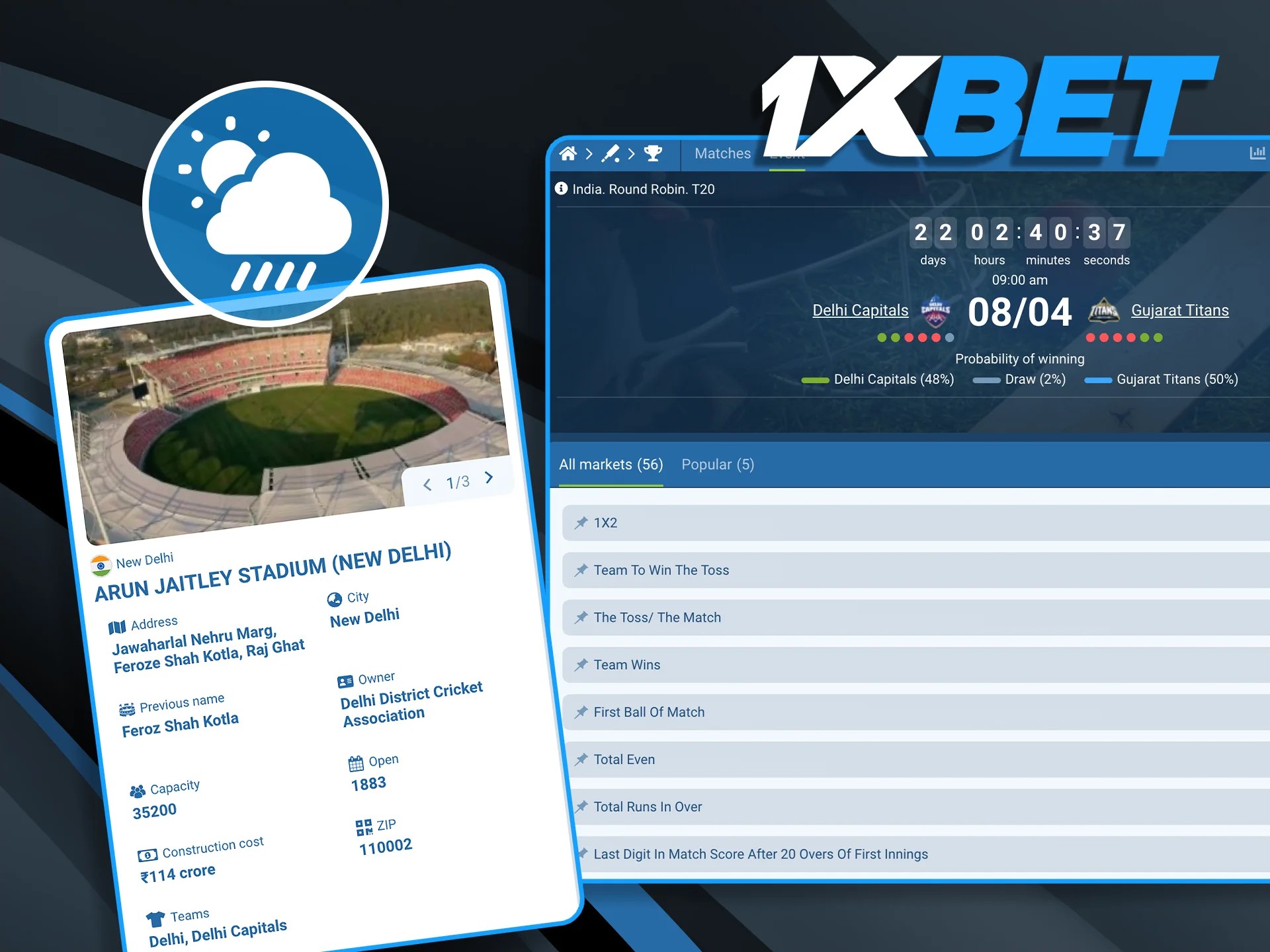Gain an edge on 1xBet by considering how humidity and pitch wear will affect the outcome of the game.