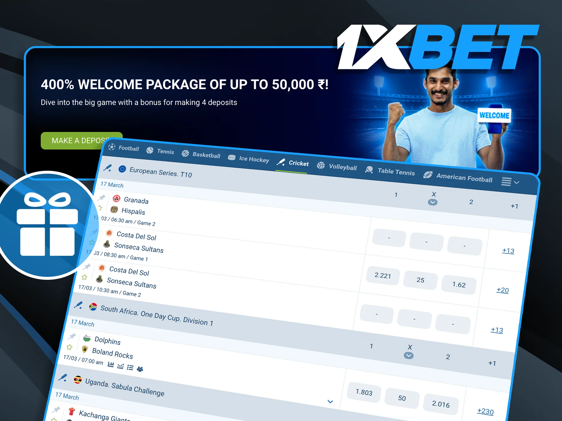 Start your 1xBet India journey with a massive first-deposit boost specifically designed to be used on cricket markets.