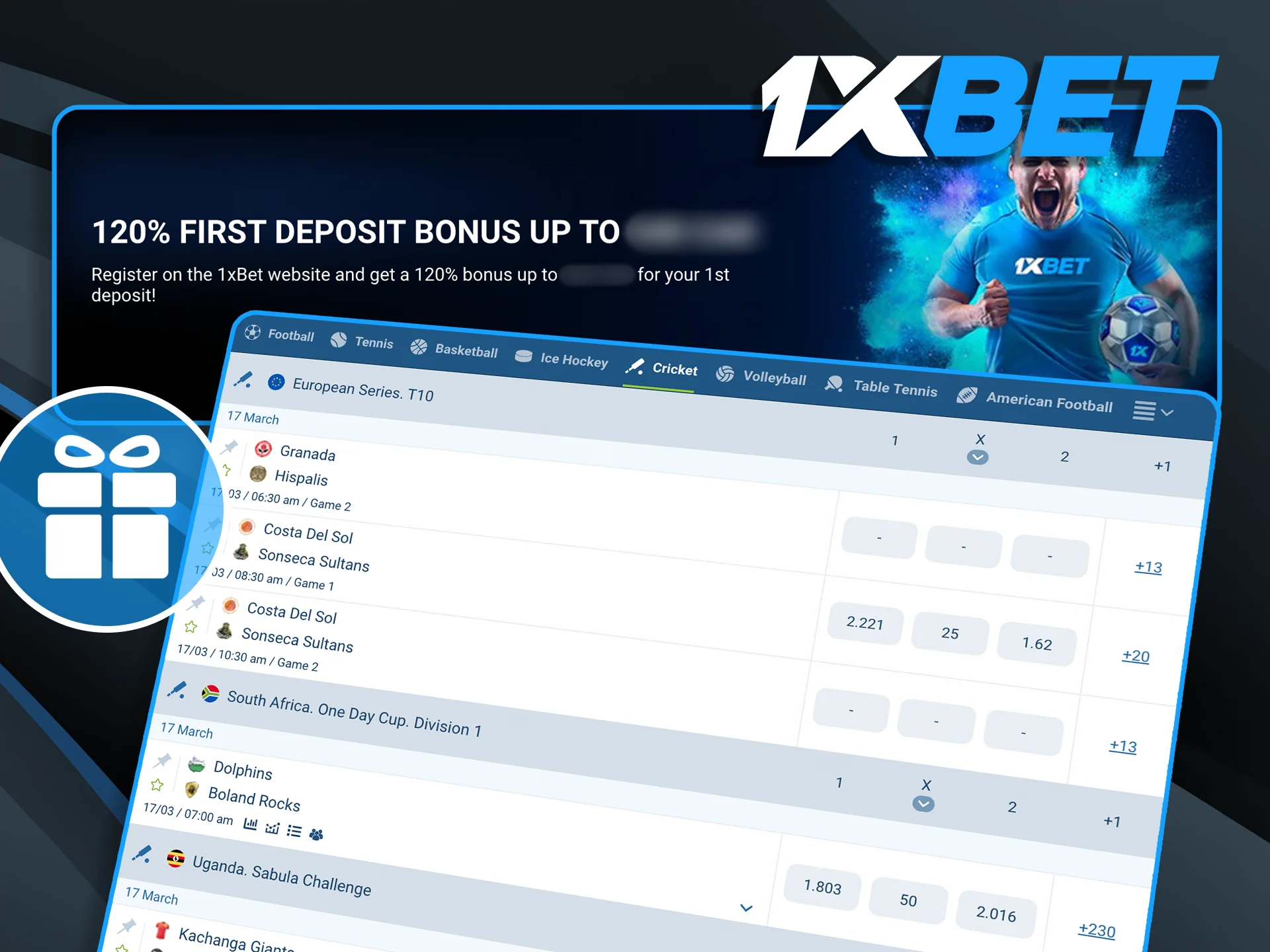 Activate your 1xBet international welcome offer to increase your betting power across all global cricket formats.