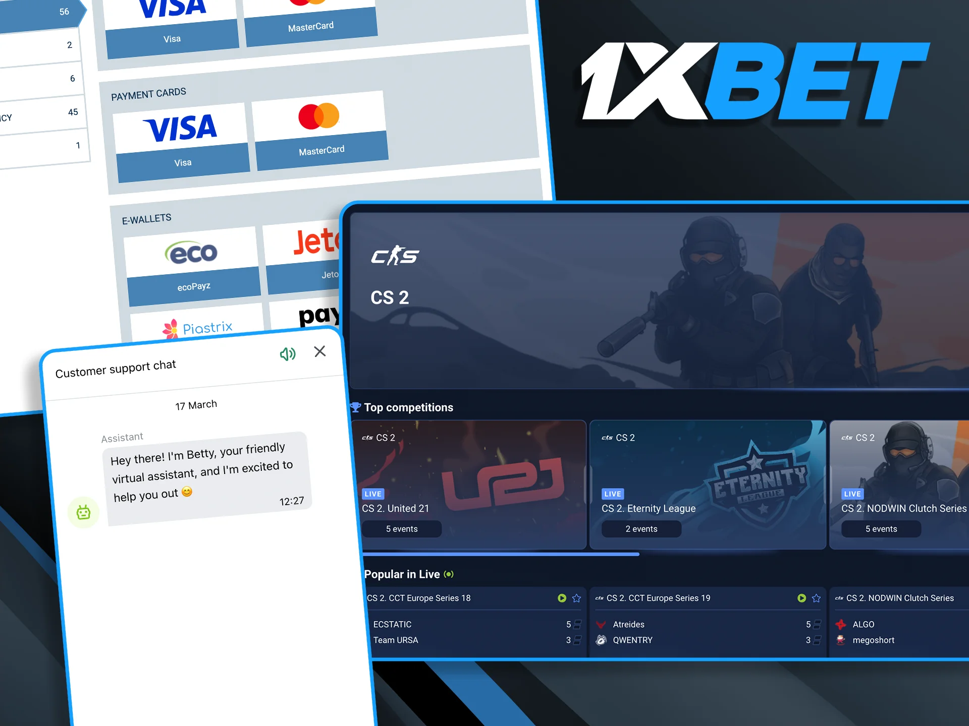 Find out why 1xBet is a global leader in esports, offering specialized bonuses, high limits, and 24/7 live CS2 markets.