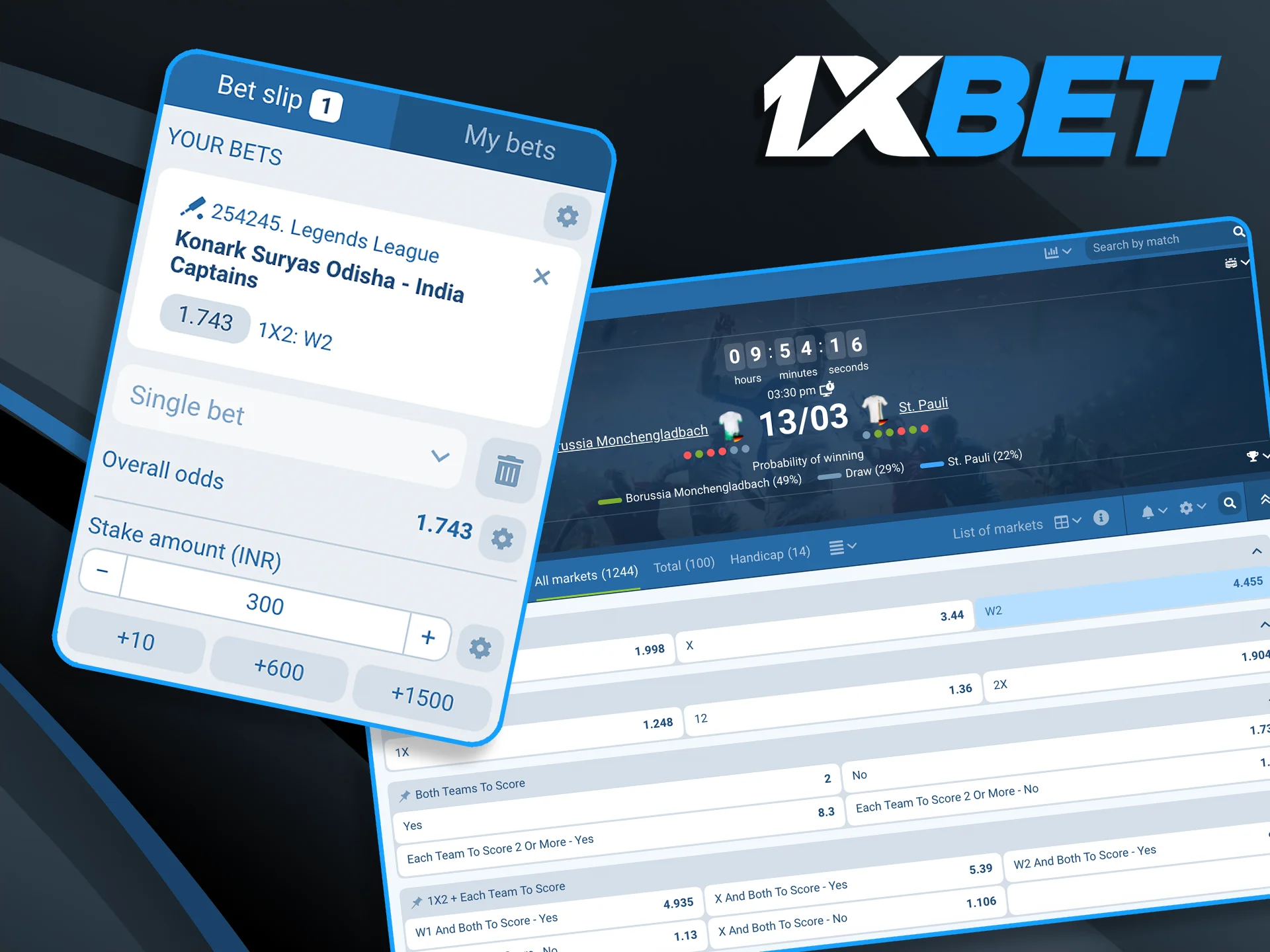 Follow our simple guide to picking a match, selecting your odds, and confirming your first wager on 1xBet.