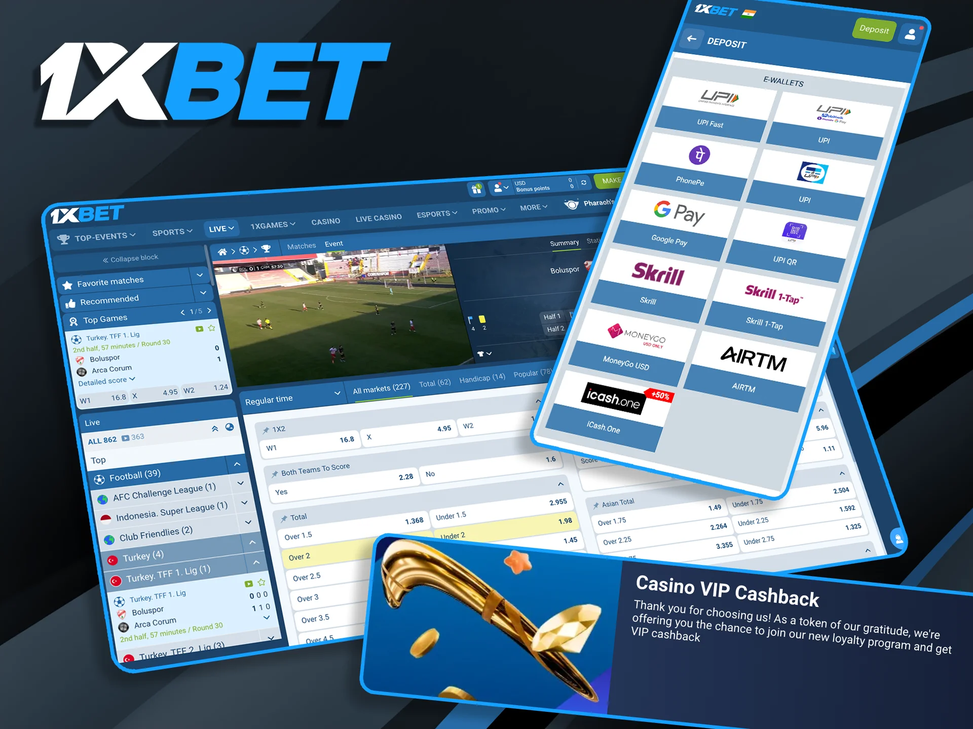 Enjoy a seamless betting experience with full support for Indian Rupees and local language options.
