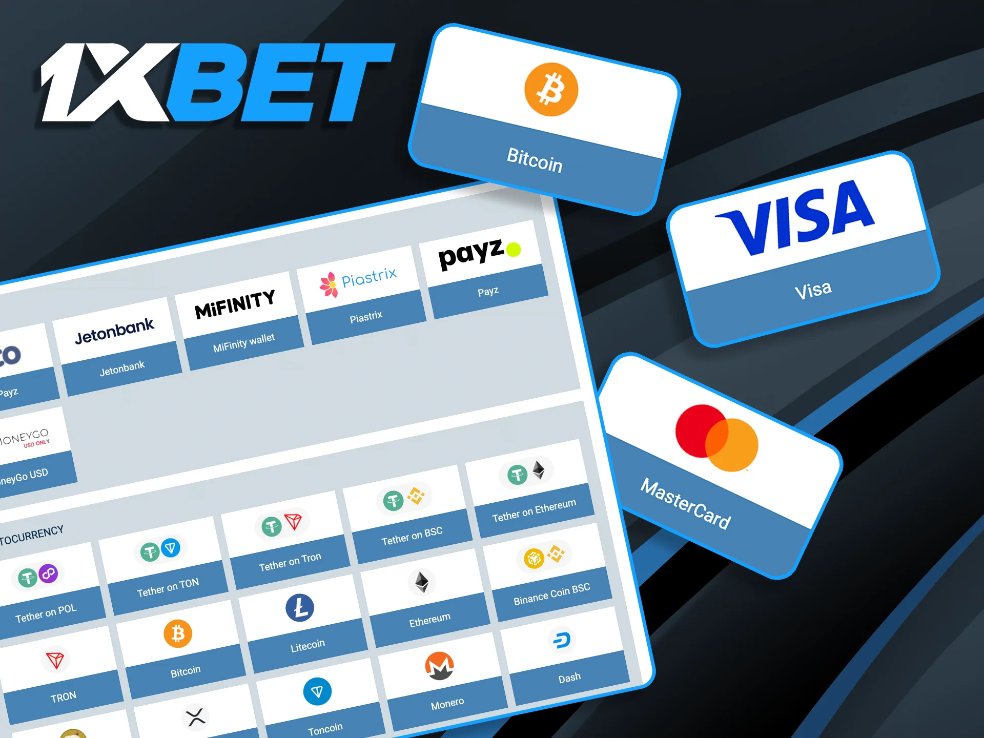 Choose from hundreds of global and local payment options including e-wallets, cards, and cryptocurrencies.