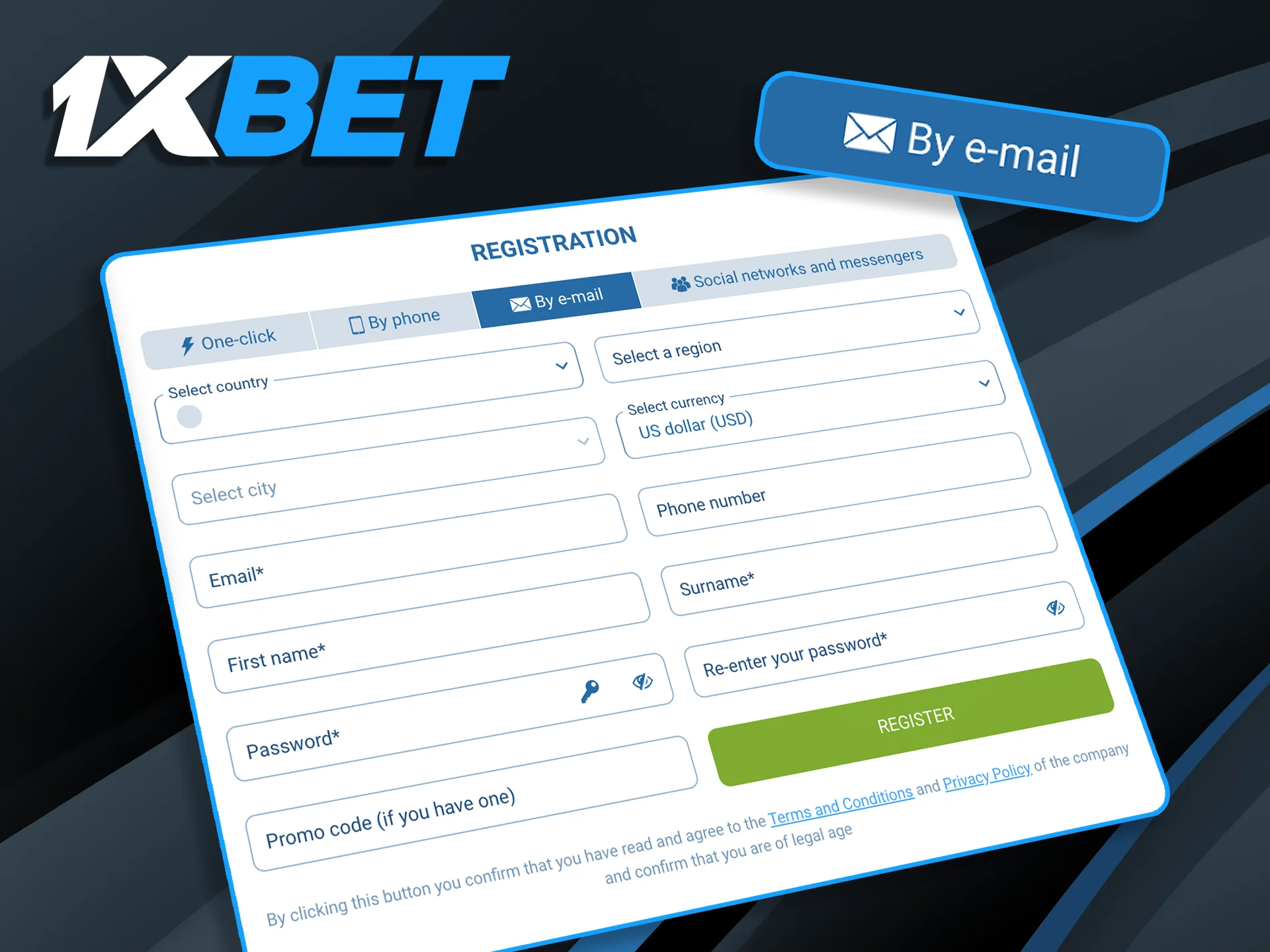 Opt for a detailed 1xBet registration via email to ensure all your personal preferences and security settings are tailored from the start.
