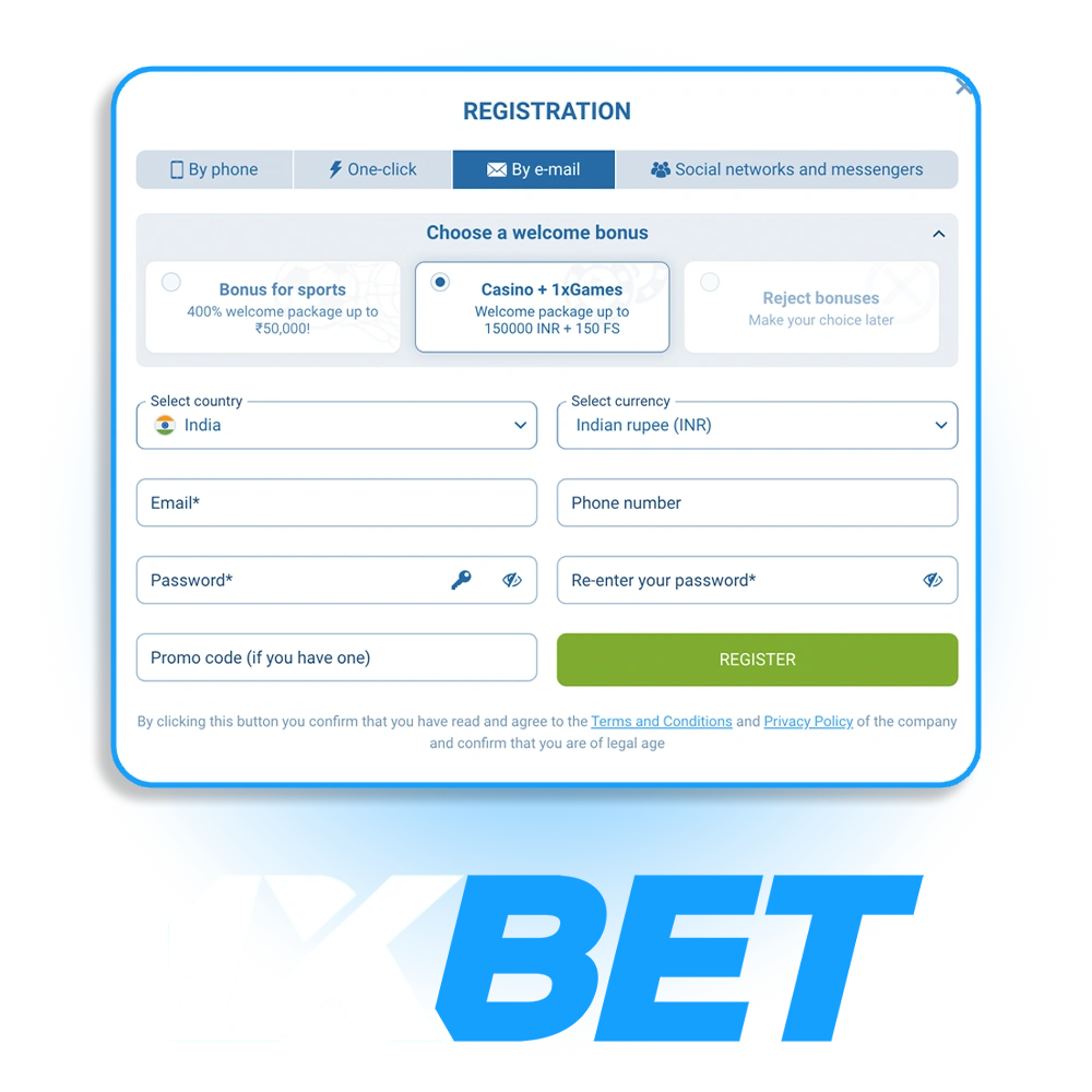 Start your journey on 1xBet India by creating a secure account to access premium sports betting and casino games.