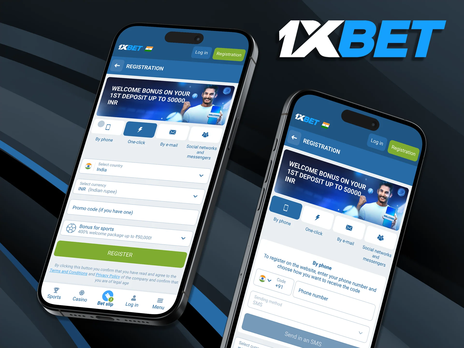 Download the 1xBet India APK or iOS app to register and bet on the go with a mobile-optimized interface.