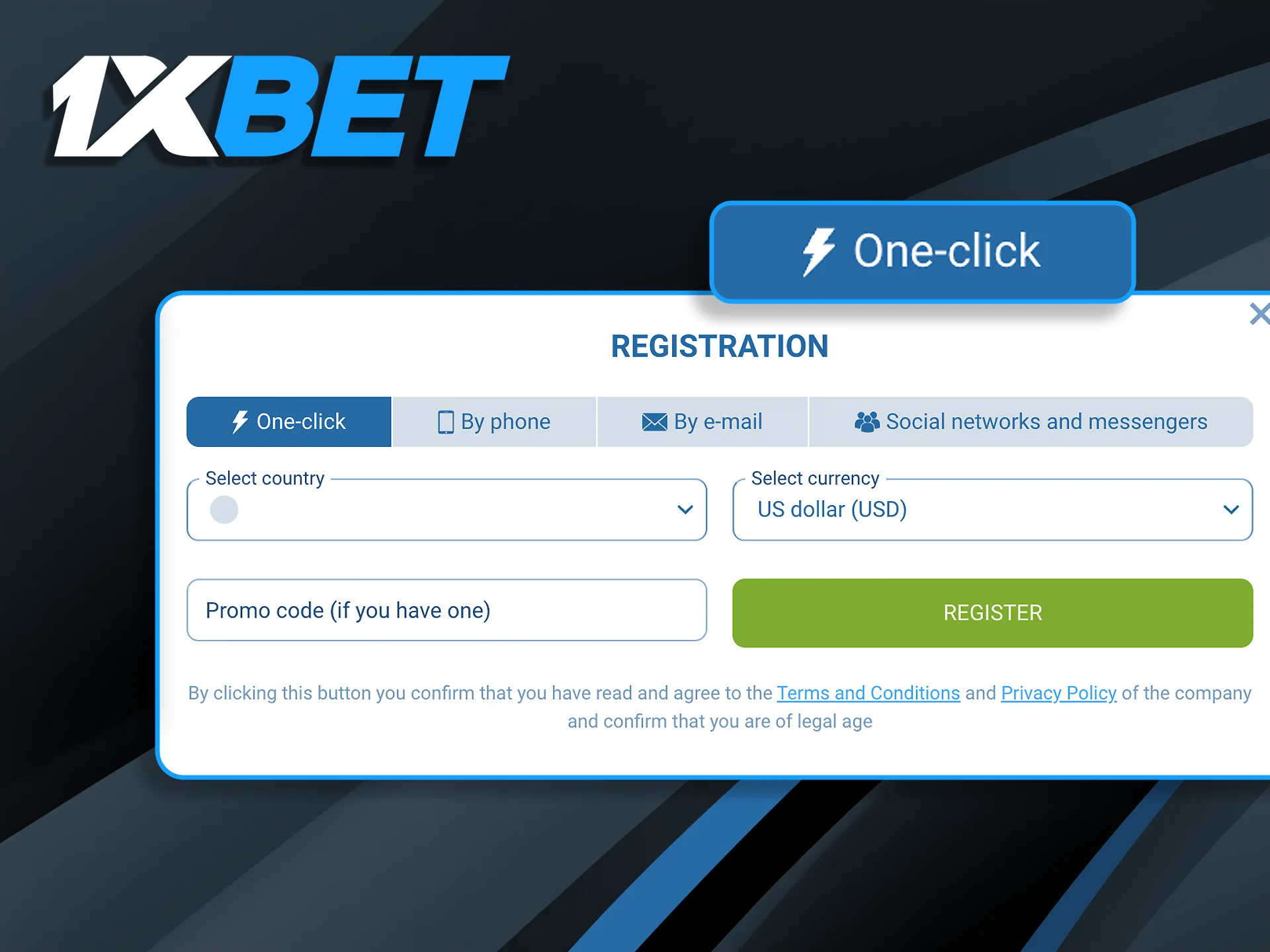 Experience the most efficient 1xBet sign-up process, designed for users who want to start betting immediately.