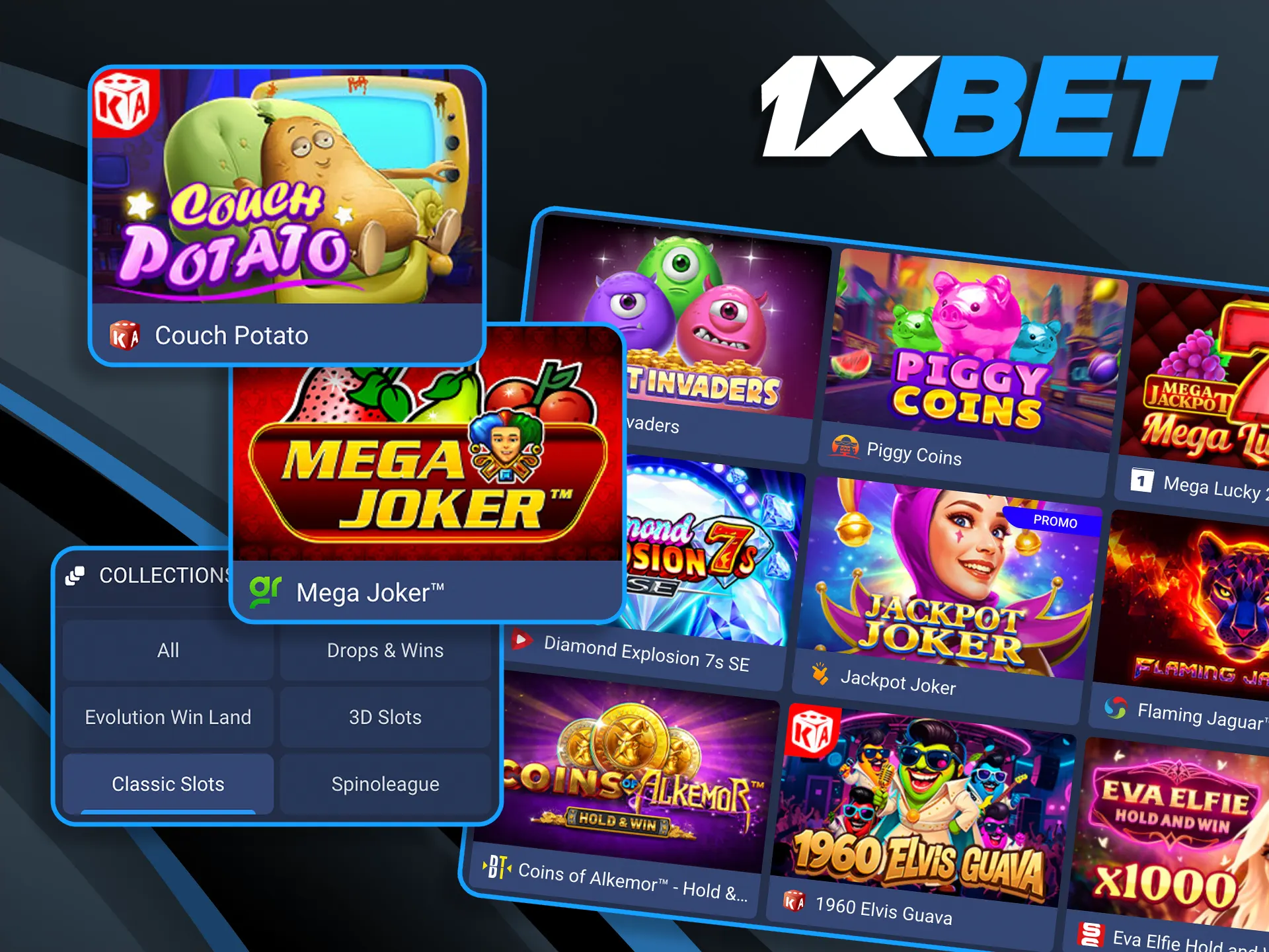 Enjoy the nostalgia of traditional 1xBet fruit machines and three-reel slots for a simple and timeless gaming experience.