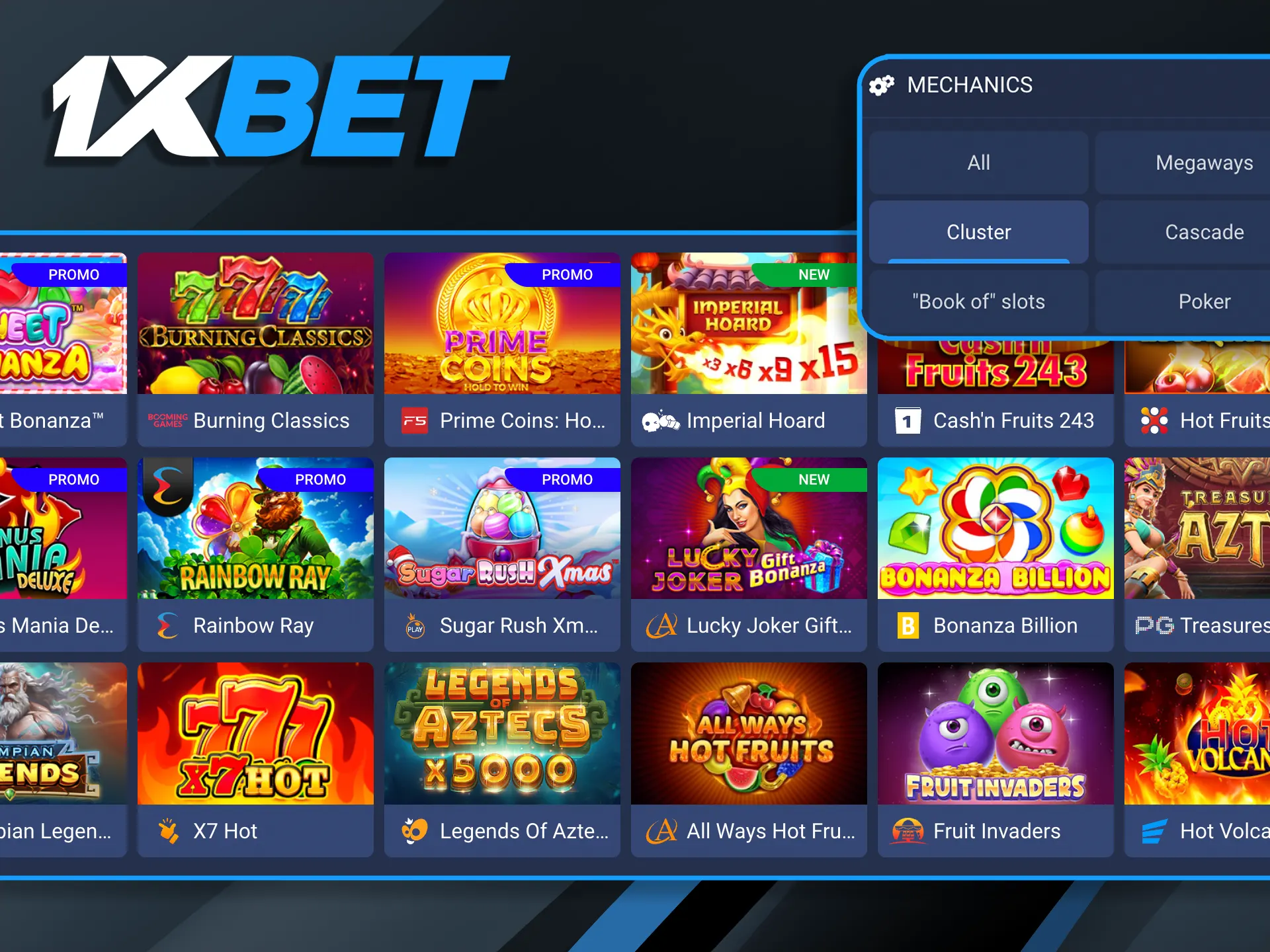 Discover a unique way to win on 1xBet with cluster-based mechanics, where grouping symbols together triggers massive chain reactions.